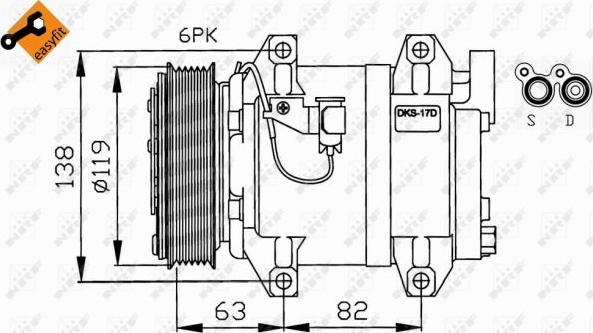 NRF 32211 - Compressor, air conditioning parts5.com