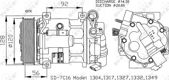 NRF 32239 - Compresor, aire acondicionado parts5.com