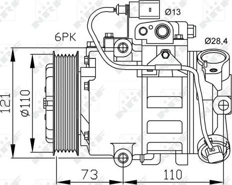 NRF 32225 - Kompresor, klima-uređaj parts5.com