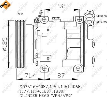 NRF 32742 - Kompressor, Klimaanlage parts5.com