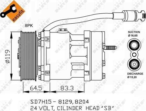 NRF 32751 - Compresor, aire acondicionado parts5.com