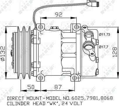 NRF 32704 - Kompressori, ilmastointilaite parts5.com