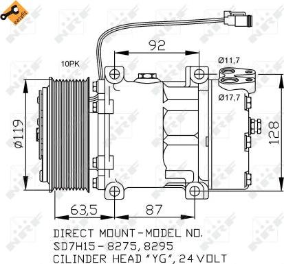 NRF 32705 - Kompresor, klima-uređaj parts5.com