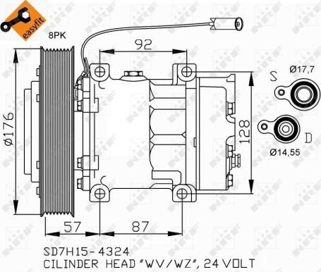 NRF 32700 - Compressor, air conditioning parts5.com