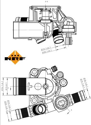 NRF 725045 - Thermostat, coolant parts5.com