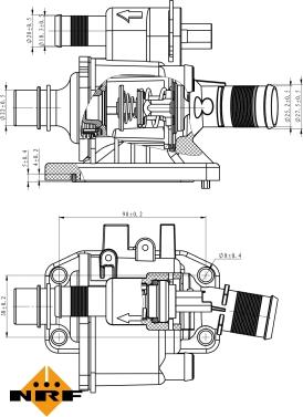 NRF 725058 - Thermostat, coolant parts5.com