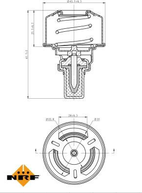 NRF 725007 - Thermostat, coolant parts5.com