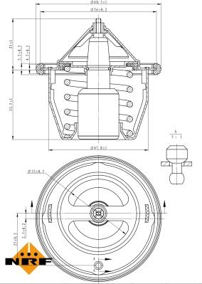 NRF 725012 - Термостат, охлаждающая жидкость parts5.com