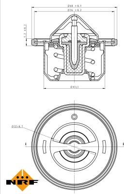 NRF 725084 - Termostat chladenia parts5.com