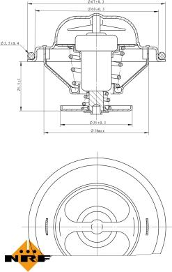 NRF 725086 - Termostaat,Jahutusvedelik parts5.com