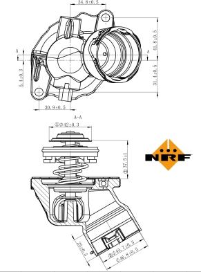 NRF 725032 - Termosztát, hűtőfolyadék parts5.com