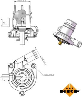 NRF 725025 - Thermostat, coolant parts5.com