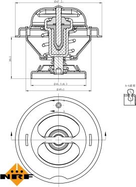 NRF 725074 - Thermostat, coolant parts5.com