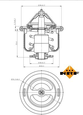 NRF 725190 - Termostaat,Jahutusvedelik parts5.com