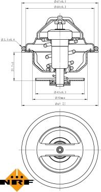 NRF 725197 - Термостат, охладителна течност parts5.com