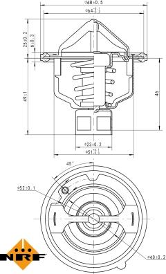 NRF 725142 - Termostat, środek chłodzący parts5.com