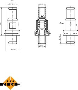 NRF 725166 - Термостат, охлаждающая жидкость parts5.com