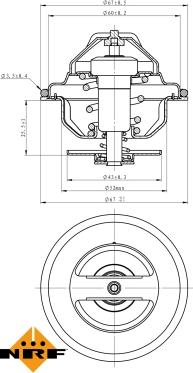 NRF 725103 - Термостат, охлаждающая жидкость parts5.com