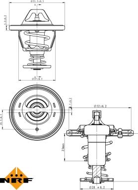 NRF 725118 - Termostat,lichid racire parts5.com