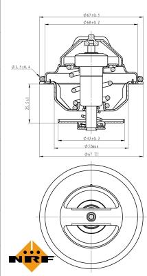 NRF 725184 - Termostaat,Jahutusvedelik parts5.com