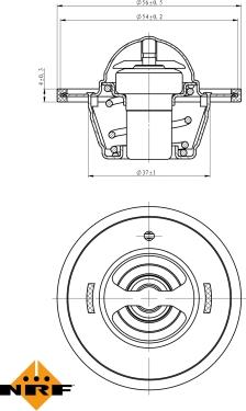 NRF 725136 - Термостат, охлаждающая жидкость parts5.com