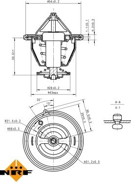 NRF 725132 - Thermostat, coolant parts5.com