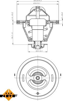 NRF 725124 - Termostat, rashladna tečnost parts5.com