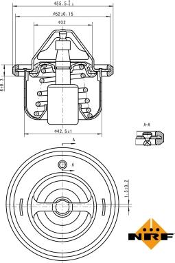 NRF 725127 - Thermostat, coolant parts5.com