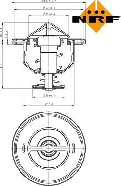 NRF 725176 - Termostaat,Jahutusvedelik parts5.com