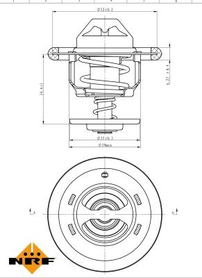 NRF 725206 - Termostat, środek chłodzący parts5.com