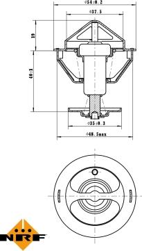 NRF 725200 - Thermostat, coolant parts5.com