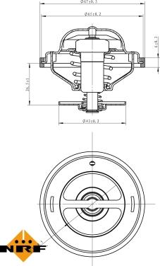 NRF 725215 - Θερμοστάτης, ψυκτικό υγρό parts5.com