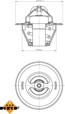 NRF 725212 - Termosztát, hűtőfolyadék parts5.com