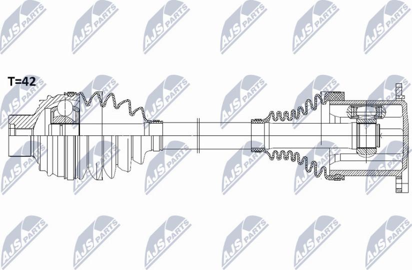 NTY NPW-AU-008 - Hnací hriadeľ parts5.com