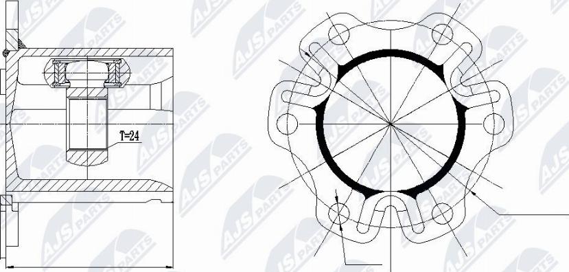 NTY NPW-AU-003 - Set articulatie, planetara parts5.com