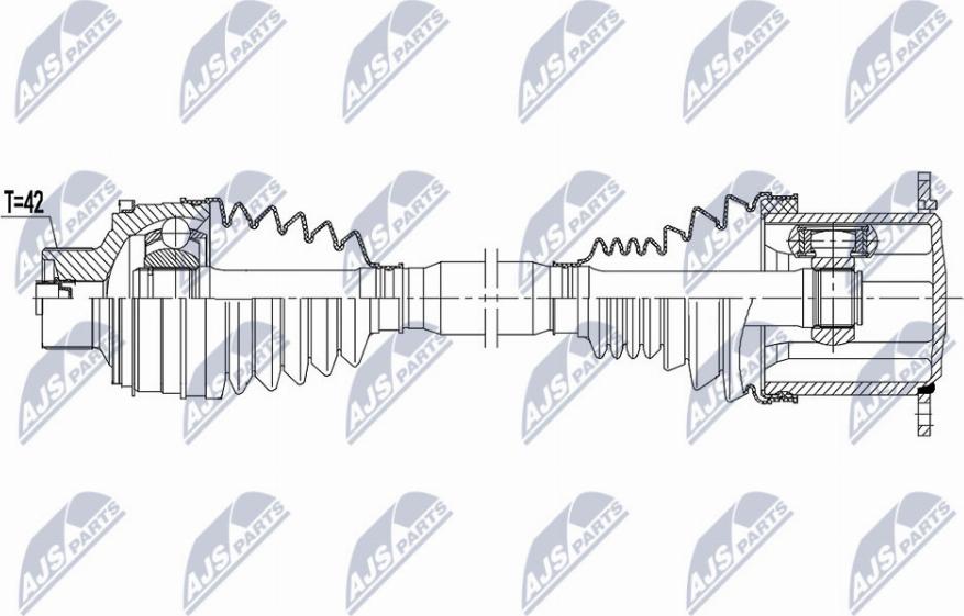 NTY NPW-AU-037 - Pogonsko vratilo parts5.com