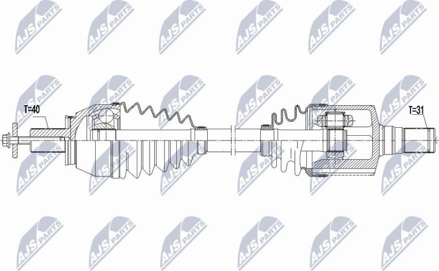 NTY NPW-FR-096 - Полуоска parts5.com