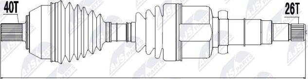 NTY NPW-FR-049 - Полуоска parts5.com