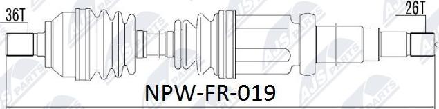 NTY NPW-FR-019 - Pogonska gred parts5.com