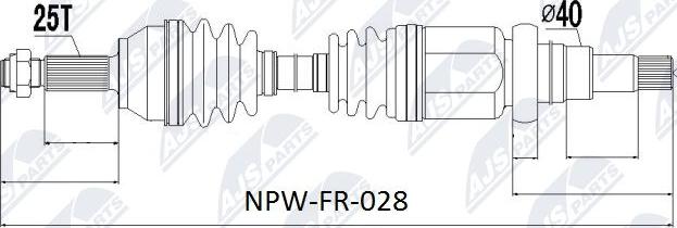 NTY NPW-FR-028 - Vetoakseli parts5.com