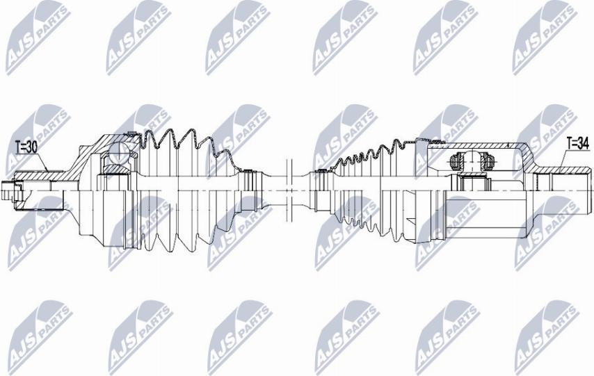 NTY NPW-ME-102 - Antriebswelle parts5.com