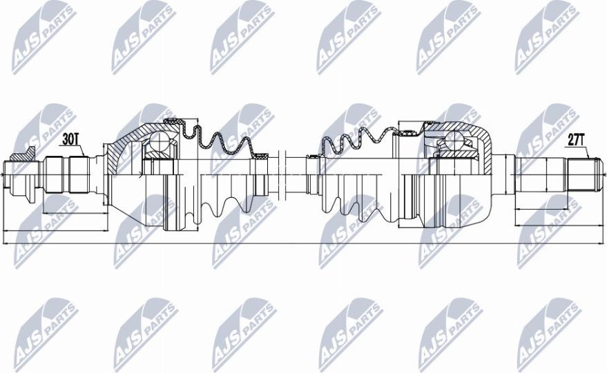 NTY NPW-PL-043 - Árbol de transmisión parts5.com