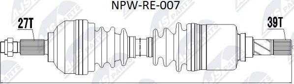 NTY NPW-RE-007 - Pogonska gred parts5.com