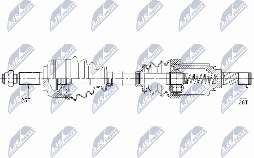 NTY NPW-RE-148 - Pogonska gred parts5.com