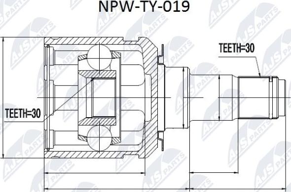 NTY NPW-TY-019 - Set articulatie, planetara parts5.com