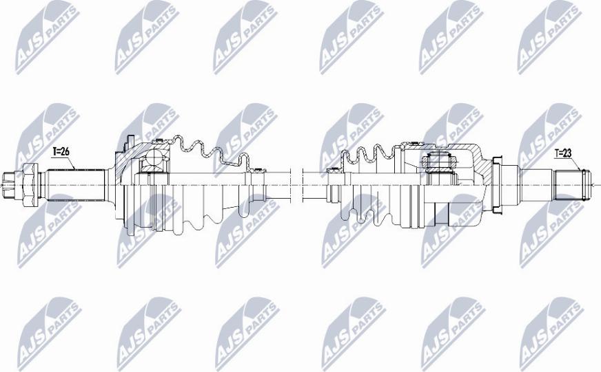 NTY NPW-TY-115 - Hnací hřídel parts5.com