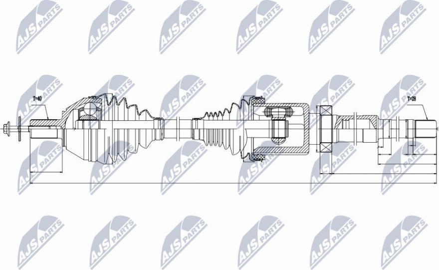 NTY NPW-VV-039 - Drive Shaft parts5.com