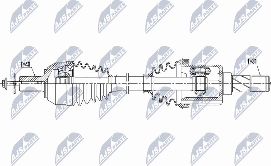 NTY NPW-VV-146 - Antriebswelle parts5.com