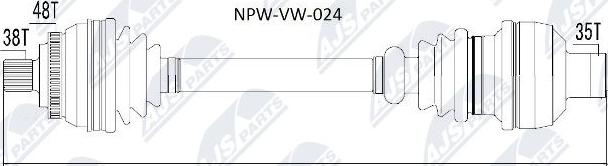 NTY NPW-VW-024 - Árbol de transmisión parts5.com