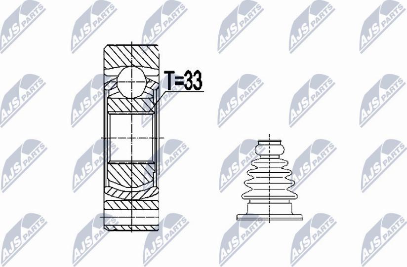 NTY NPW-VW-074 - Zestaw przegubu, wał napędowy parts5.com